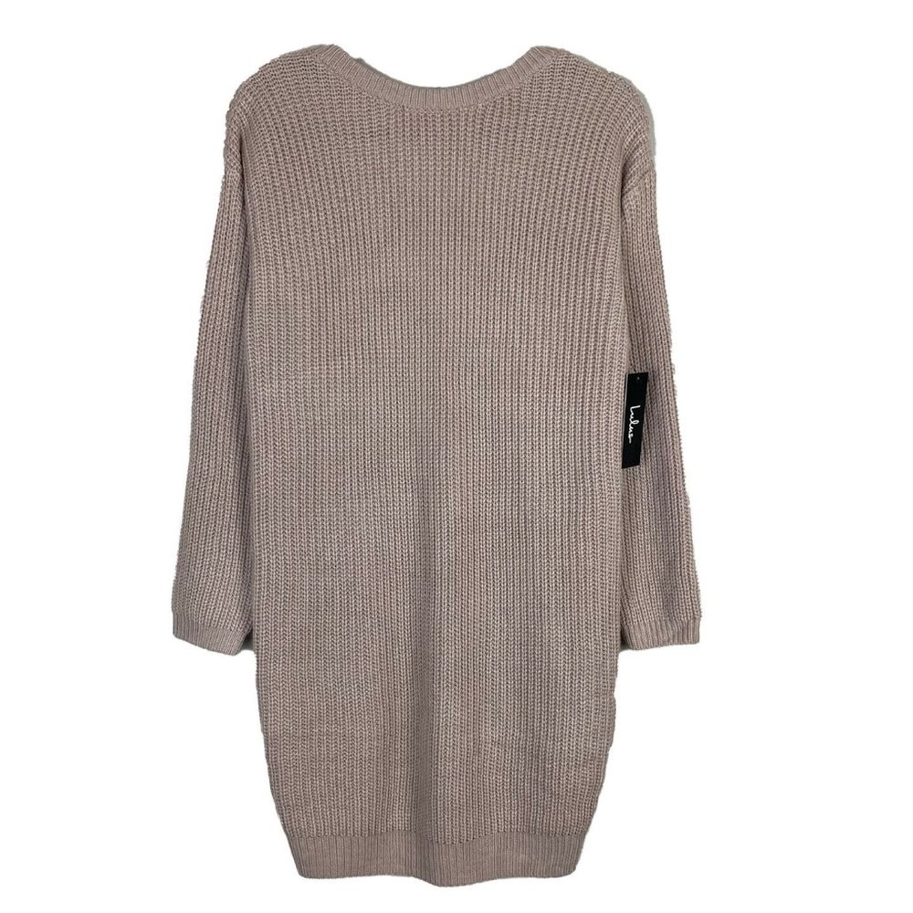 LULU’S Women’s XS Bringing Sexy Back Backless Sweater Mini Dress Pink